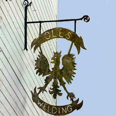 Dragon sign for Oles Welding.